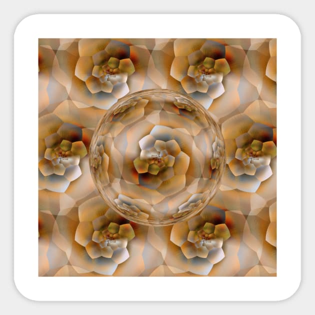 Orange Succulent Desert Rose Sticker by Moon Art